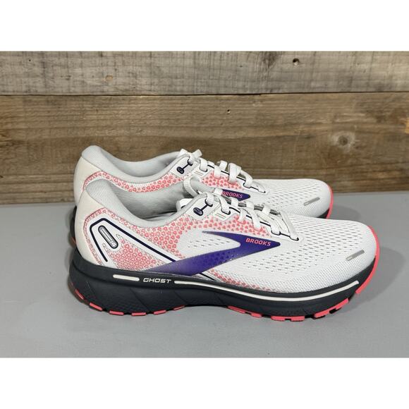 Brooks Ghost 14 1203561B192 Sneakers Womens US 7 White Lace-Up Running Shoes - Picture 5 of 7